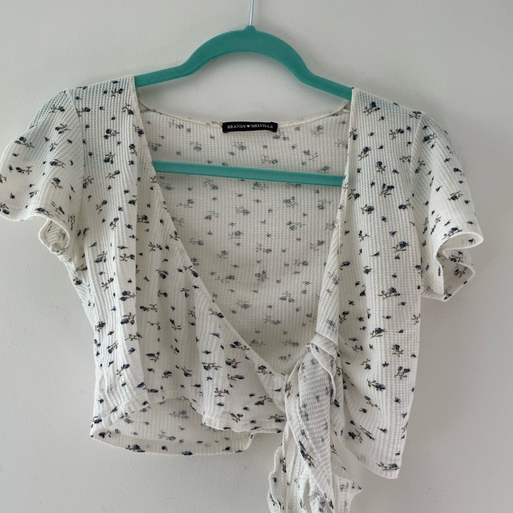 brandy floral wrap top